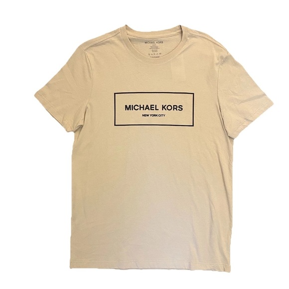 Michael Kors Men's Short Sleeves T-Shirt Dune Crew Neck Logo Size S - NWT $59 - Picture 1 of 10
